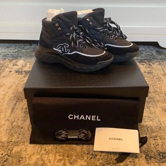 NWT Chanel Sport Trail Mid Nylon Sneaker - Picture 1 of 11